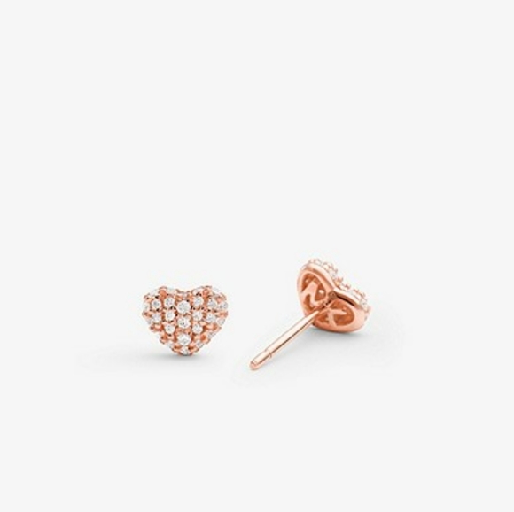Michael Kors
Pavé Heart Stud Earrings, Rose Gold - Picture 2 of 9